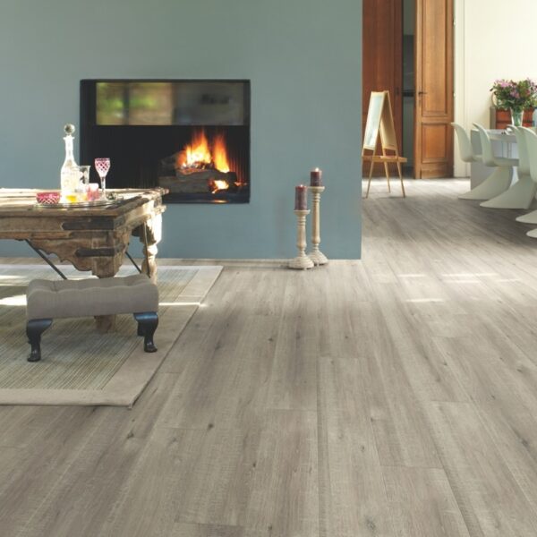 Quickstep Impressive Laminate Flooring in Saw Cut Oak Grey IMU1858 - Image 3