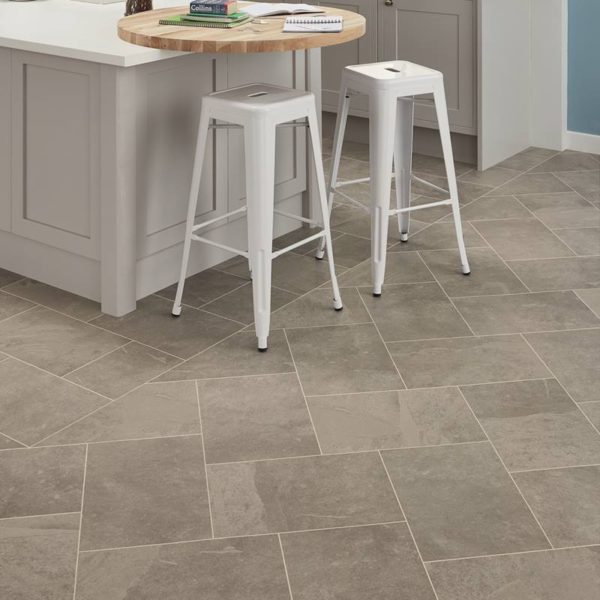 Karndean Knight Tile Vinyl Flooring In Grey Riven Slate ST16 - Image 2