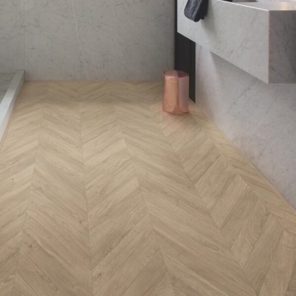 Quickstep Impressive Patterns Laminate Flooring in Chevron Oak Taupe IPA4164 - Image 6